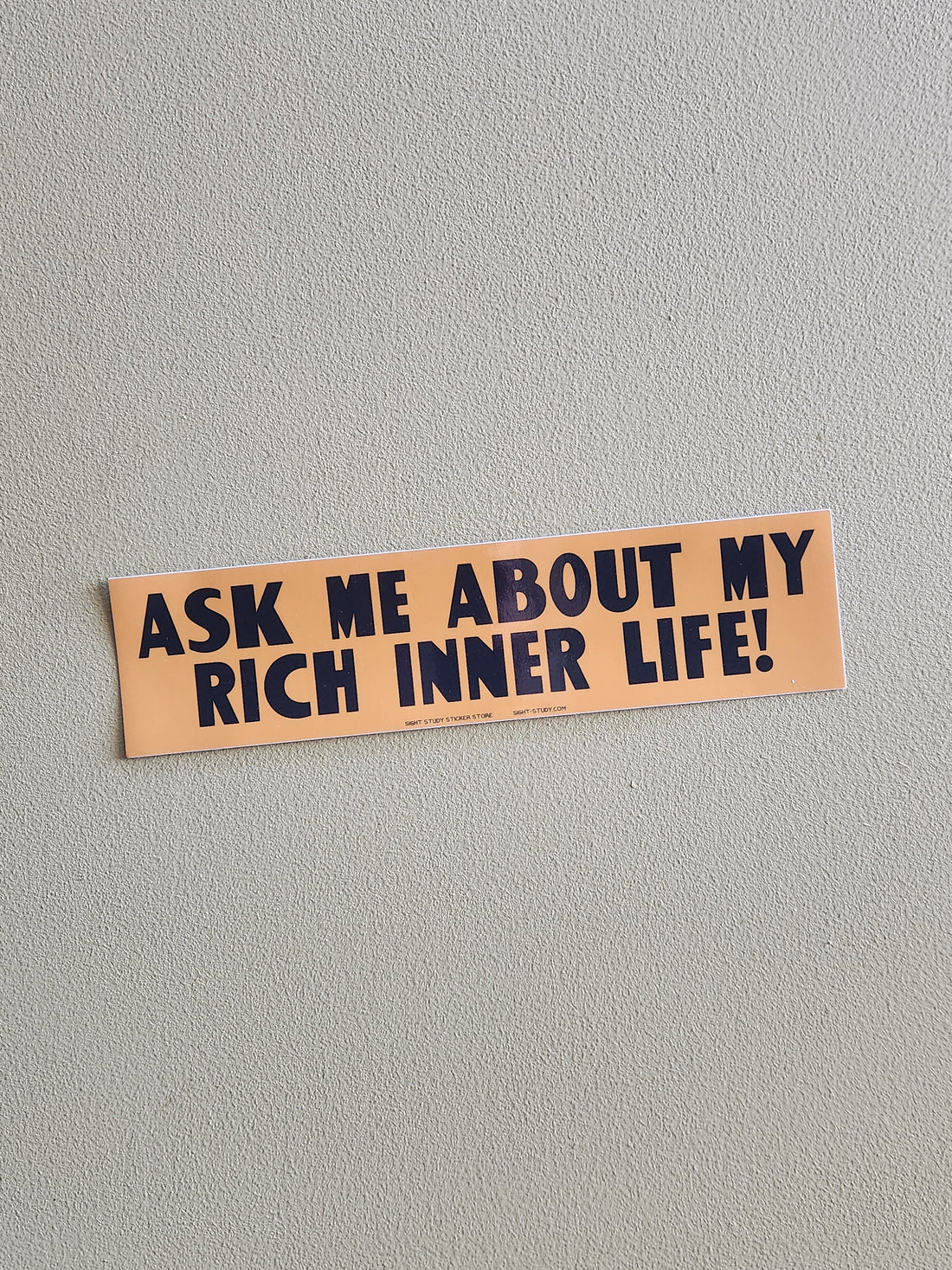 Bumper sticker with text &