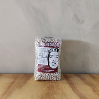 1 pound bag of white Alubia Blanca Beans from Rancho Gordo.