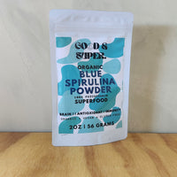 2oz pouch of blue spirulina powder.