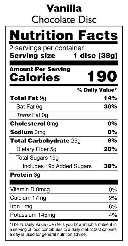 Chocolate Disc - Vanilla