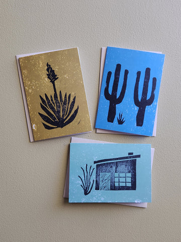 Desert Print Notecard - Saguaro