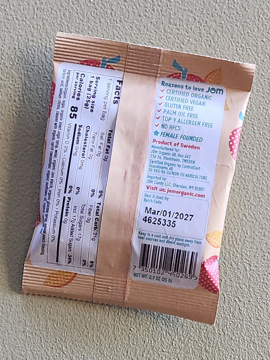 Organic Gummies - Sour Juicy Peach