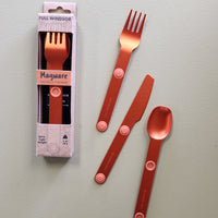 Magnetic Travel Cutlery - Orange
