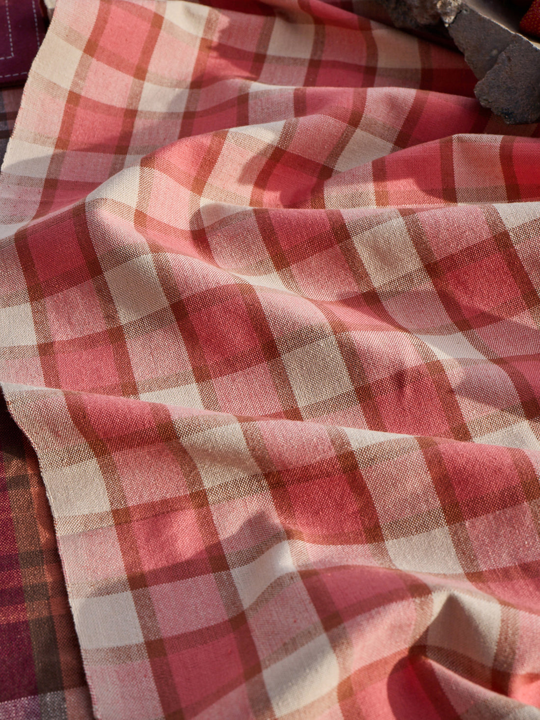 Court Plaid Table Runner - Melon