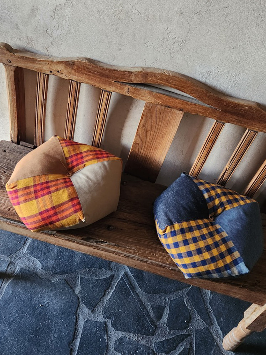 Patchwork Cushion - Naranja