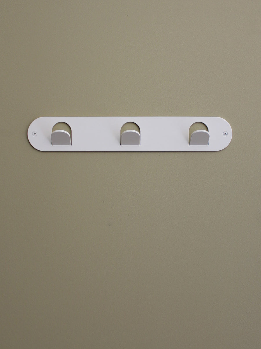 Triple Tab Hook - Off-White Satin