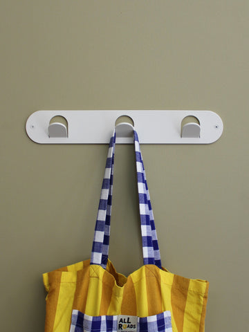 Triple Tab Hook - Off-White Satin