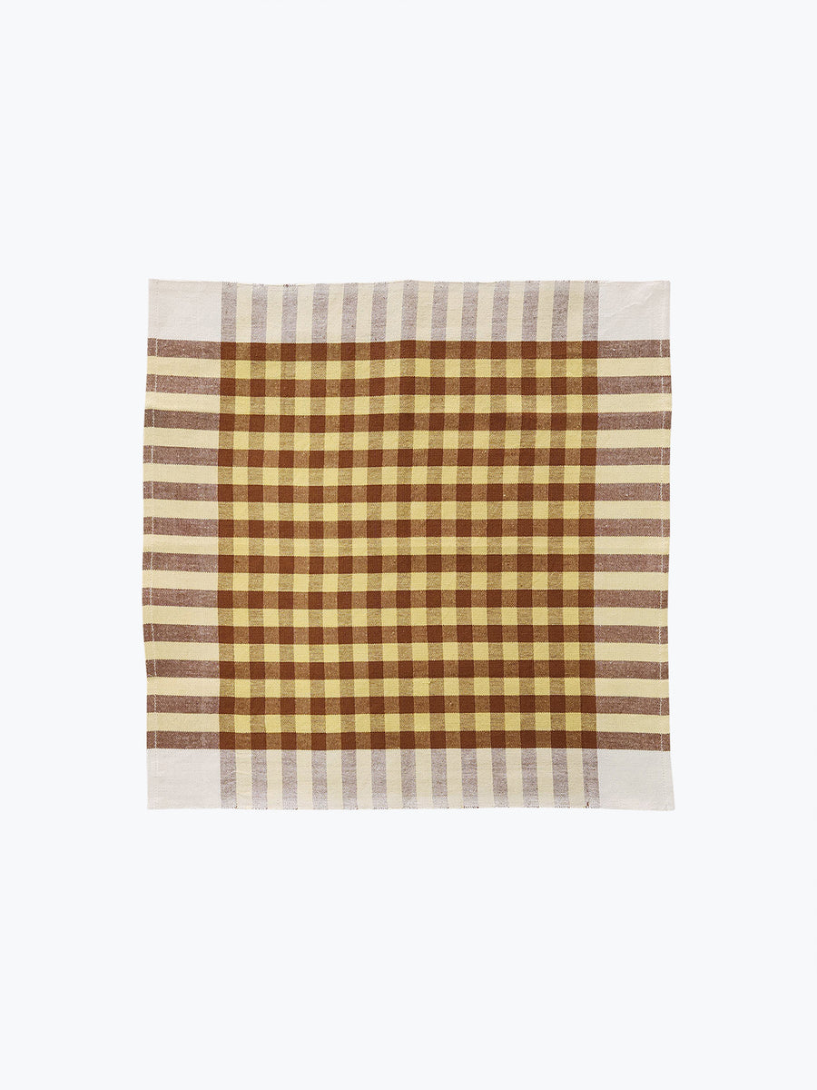 Grid Napkin Pair - Pineapple