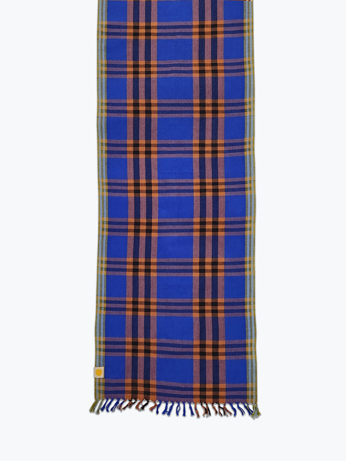 Charleston Plaid Table Runner - Sapphire