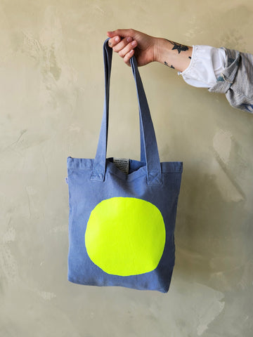 Everyday Canvas Circle Tote - Sky Blue