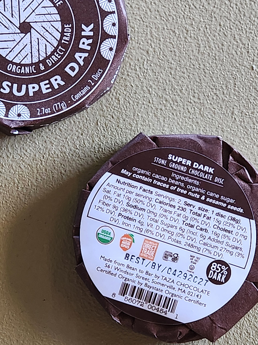 Chocolate Disc- 85% Super Dark
