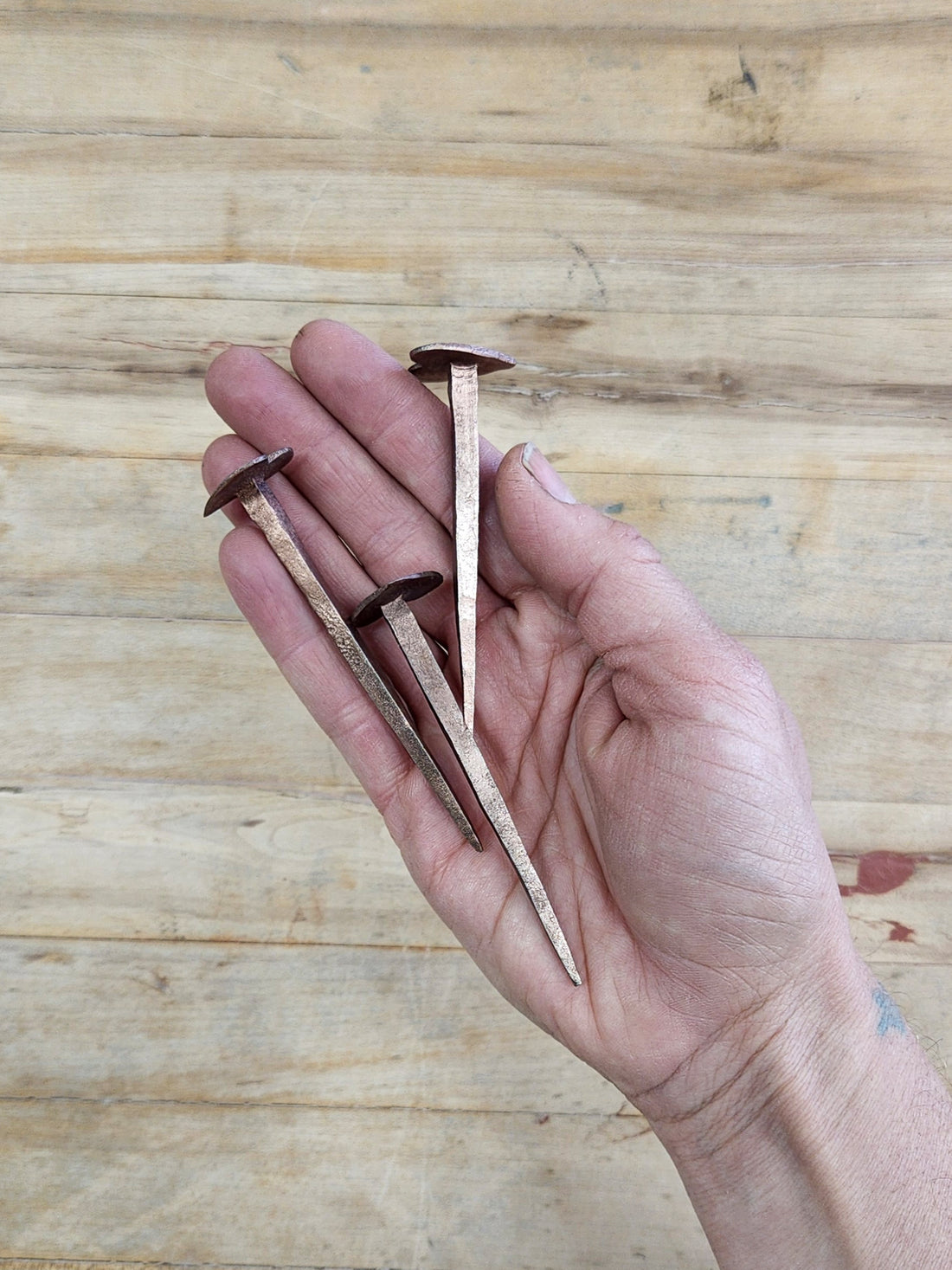Forged Heart Nails - Copper