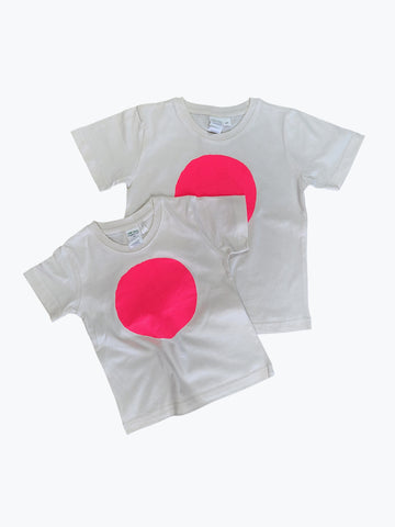 Kids Circle Tee - Fluro Pink