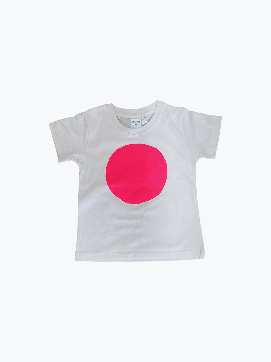 Kids Circle Tee - Fluro Pink