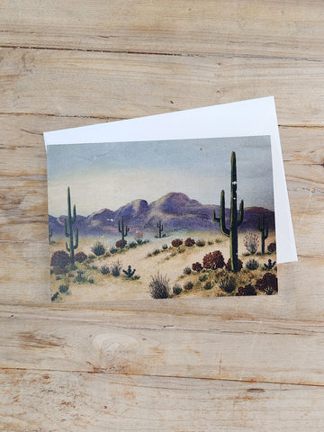 Painted Desert Notecard - Saguaro Desert